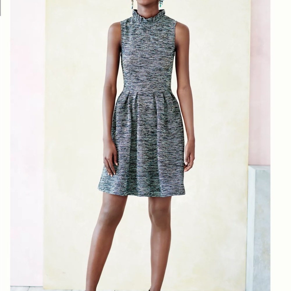 Ganni Textured A-Line Mini Dress
